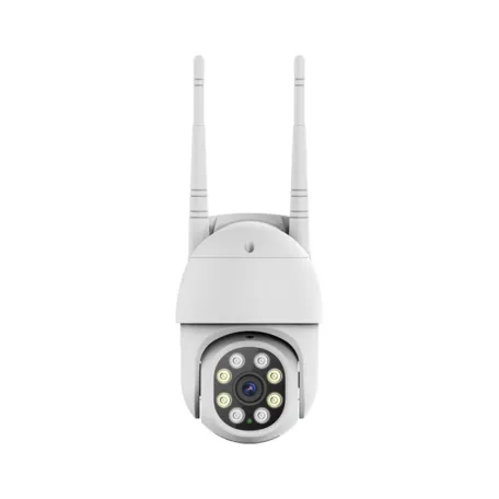 WIFI 室外防水迷你球机 2.5寸/200万真实像素/ 360度云台/20米智能红外+全彩/双光智能夜视/报警自动开灯/自动跟踪拍摄/双向语音/ IP65防水/支持wifi连接、网线连接/摄像机